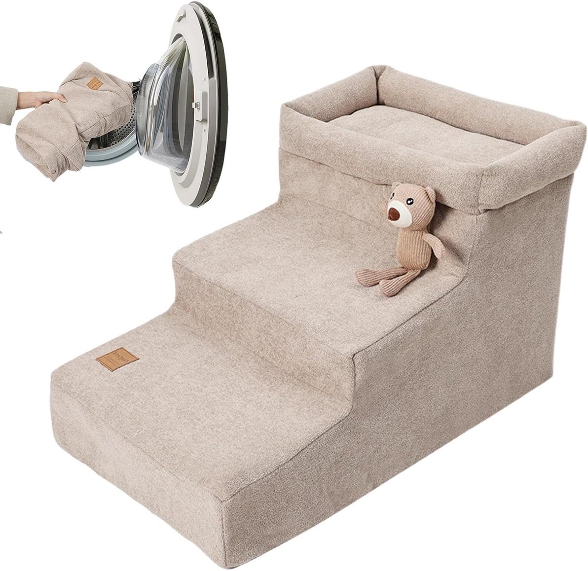 Hondentrap - Hondenladder Puppy Trap - Huisdieren Helpen - Antislip Constructie - 60 x 35 x 37 cm - Grijs