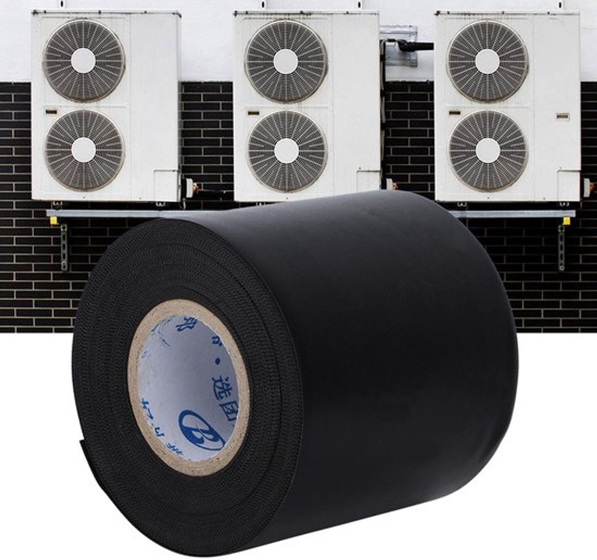 Isolatietape Zwart 60mm x 11.5m - Tochtstrip - Isolatieband - PVC Tape - Duurzaam - UV-bestendig - Pijptape