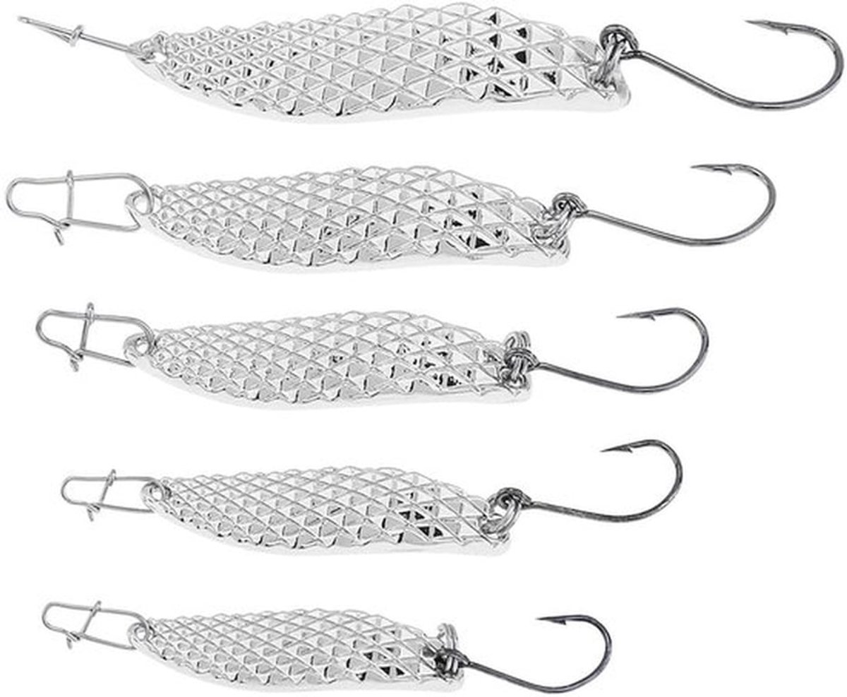Spinnerbait 5 Stuks - Hard Aas - Roestvrij Staal - Hoog Koolstofstaal - Antislip Haak - Unieke Beweging - Vislures