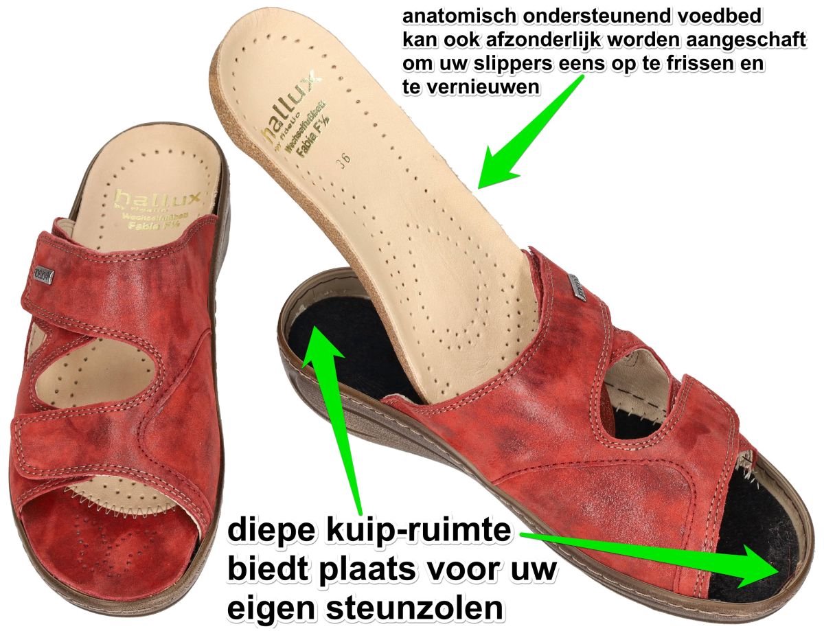 Fidelio Hallux -Dames - terracotta - slippers & muiltjes - maat 41