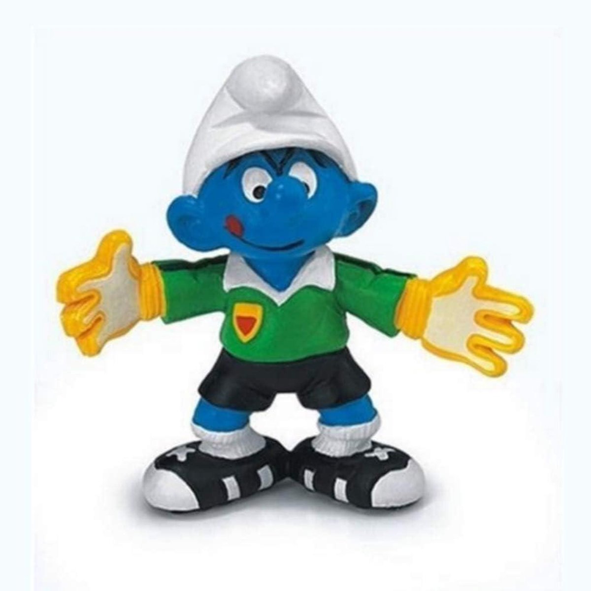 Smurfen Voetbal Smurf - Speelgoed Smurf - Kinderen Spelen - Handgeschilderd Figuur - 5.8 cm - Blauw