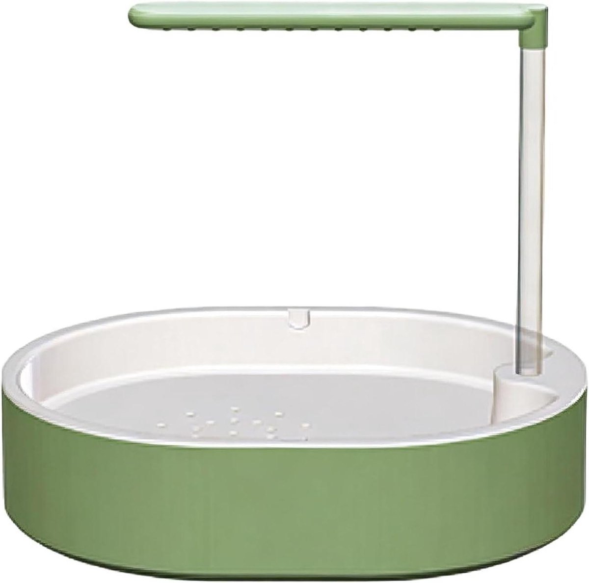 Vogelbadje Kooi - Vogel douche fontein - Natuurlijk Baden Stimuleren - Directe Kooimontage - 32 x 25 cm - Wit