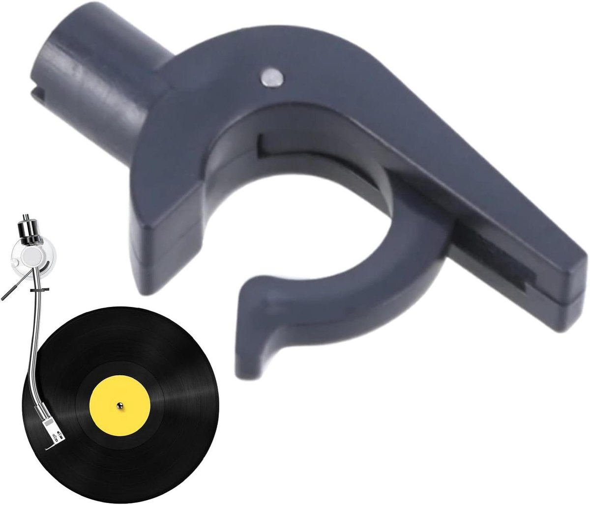 Armhouder Turntable - Naaldsteun Rest Clip - Stabiel Geluid - Verbeterde Geluidskwaliteit - 4 x 1 cm - Zwart