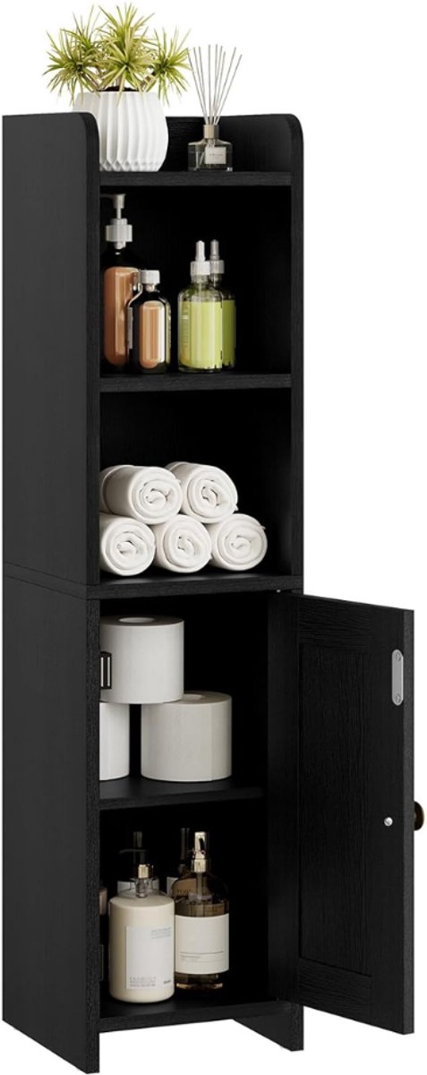 ZRNS® Kastje Badkamer - Opbergkast Badkamer - Wastafelmeubel - Badkamermeubel - Zwart