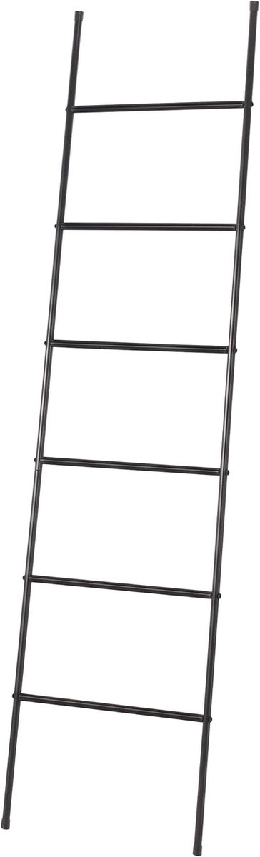 Handdoekrek voor radiator - Zwart - 6 niveaus - Stalen laddermodel - Voor badkamer en keuken