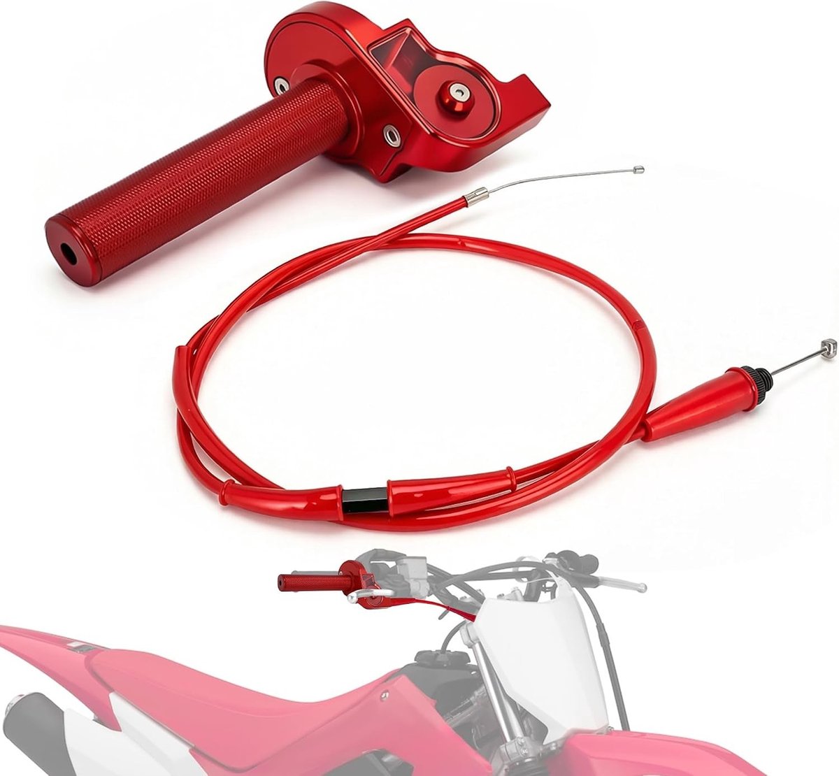 Motorfiets Versnellingsset 7/8 Inch, Universele Handgreep met Snelle Versnellingskabel voor Dirt Bikes en ATV's, Geschikt voor 50-250 cc Modellen
