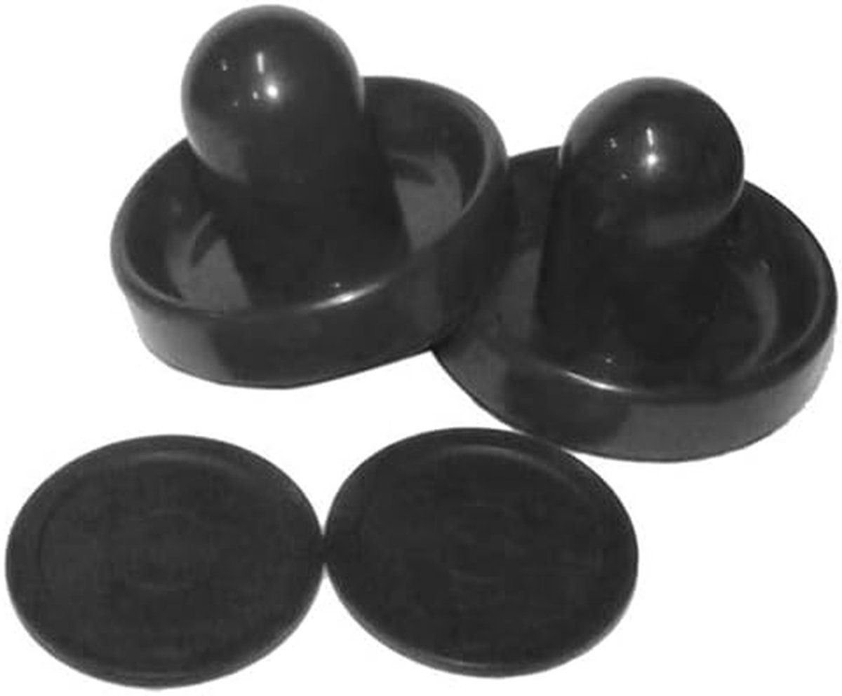 Airhockey Tafelspel - Puckspel - Familie Spelletjes - Compleet Met Accessoires - 96 mm Pushers - Zwart