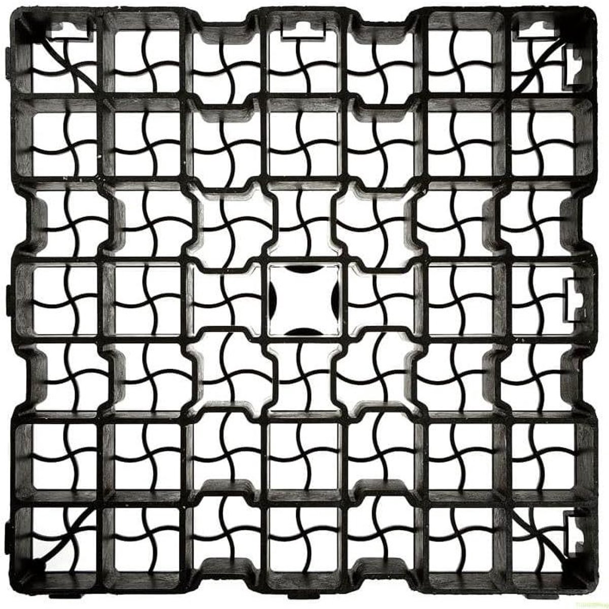 Grasmatten Plastic - Stoeptegels Paddock - Oprit Aanleggen - Hoge Waterdoorlatendheid - 50x50 cm - Zwart