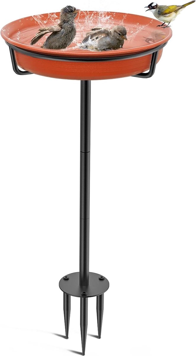 Waterbak voor Vogels, Vogelbad en Drinkbak - Grote, Vorstbestendige Tuinaccessoire voor Wilde Vogels, Ideaal voor Voeding en Hydratatie