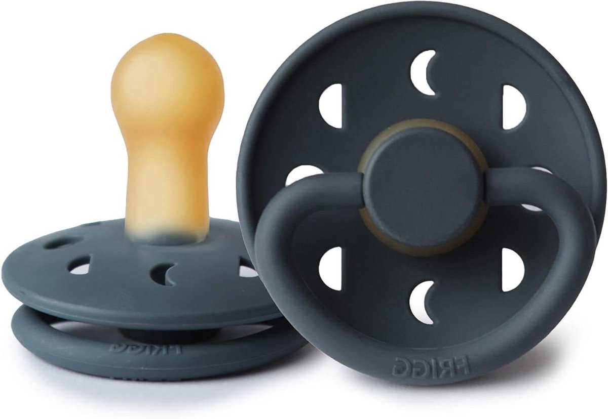 Latex Fopspeen - Baby Speen - Baby Kalmeren - Luchtgaten Schild - 6-12 Maanden - Leisteen