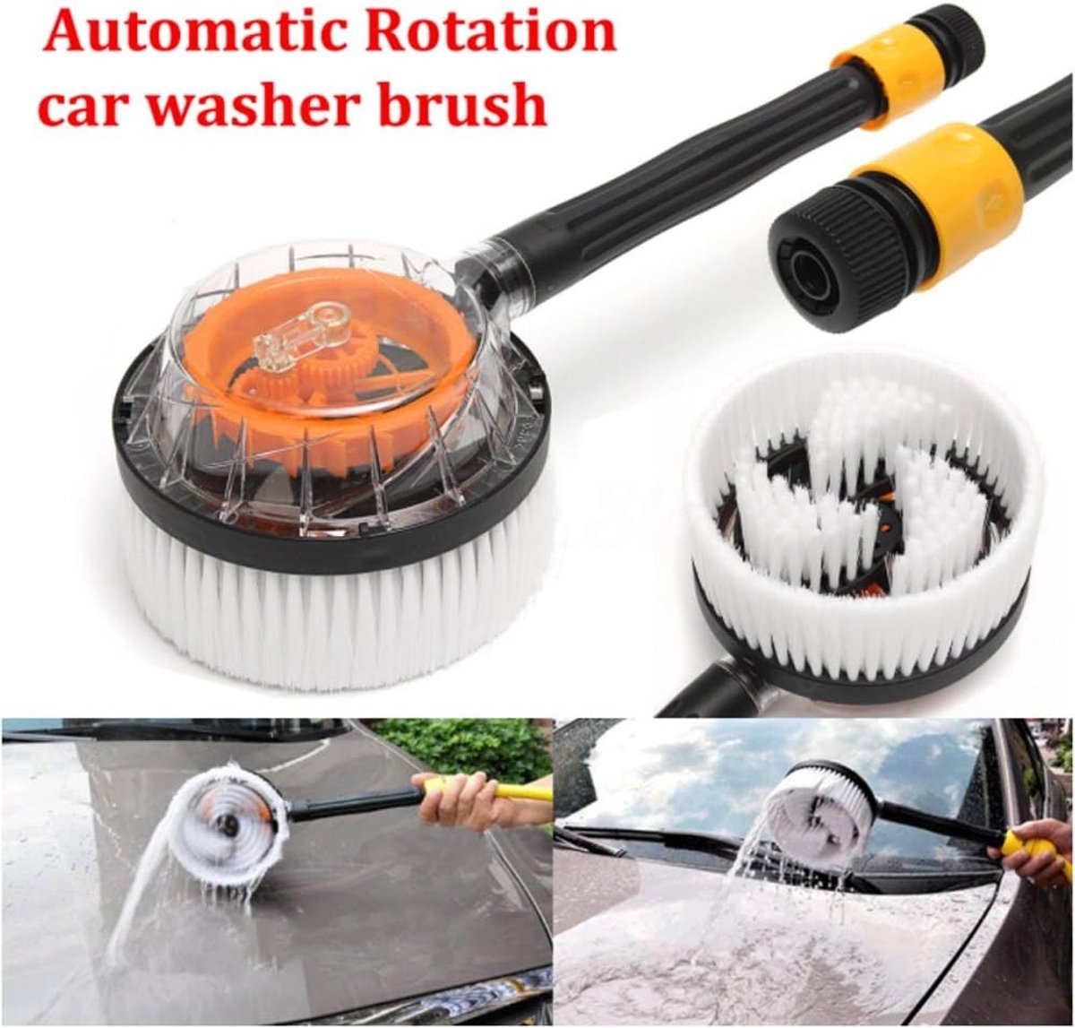 Rotary Wasborstel - Zwart - Premium Water-aangedreven - Voor Auto's, Boten, Ramen en Meer