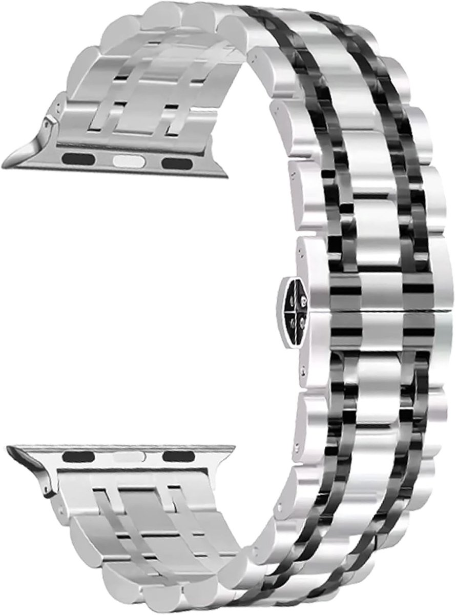 Stalen Horlogeband Geschikt voor 38 mm/40 mm/41 mm/42 mm/44 mm/45 mm/49 mm, Duurzame Vervangband voor Mannen en Vrouwen, Stijlvolle en Comfortabele Horlogeband voor Smartwatch