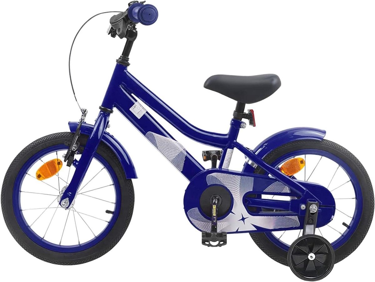 Kinderfiets sfiets sfiets Buiten Spelen Stevig Stalen Frame 16 Inch Donkerblauw