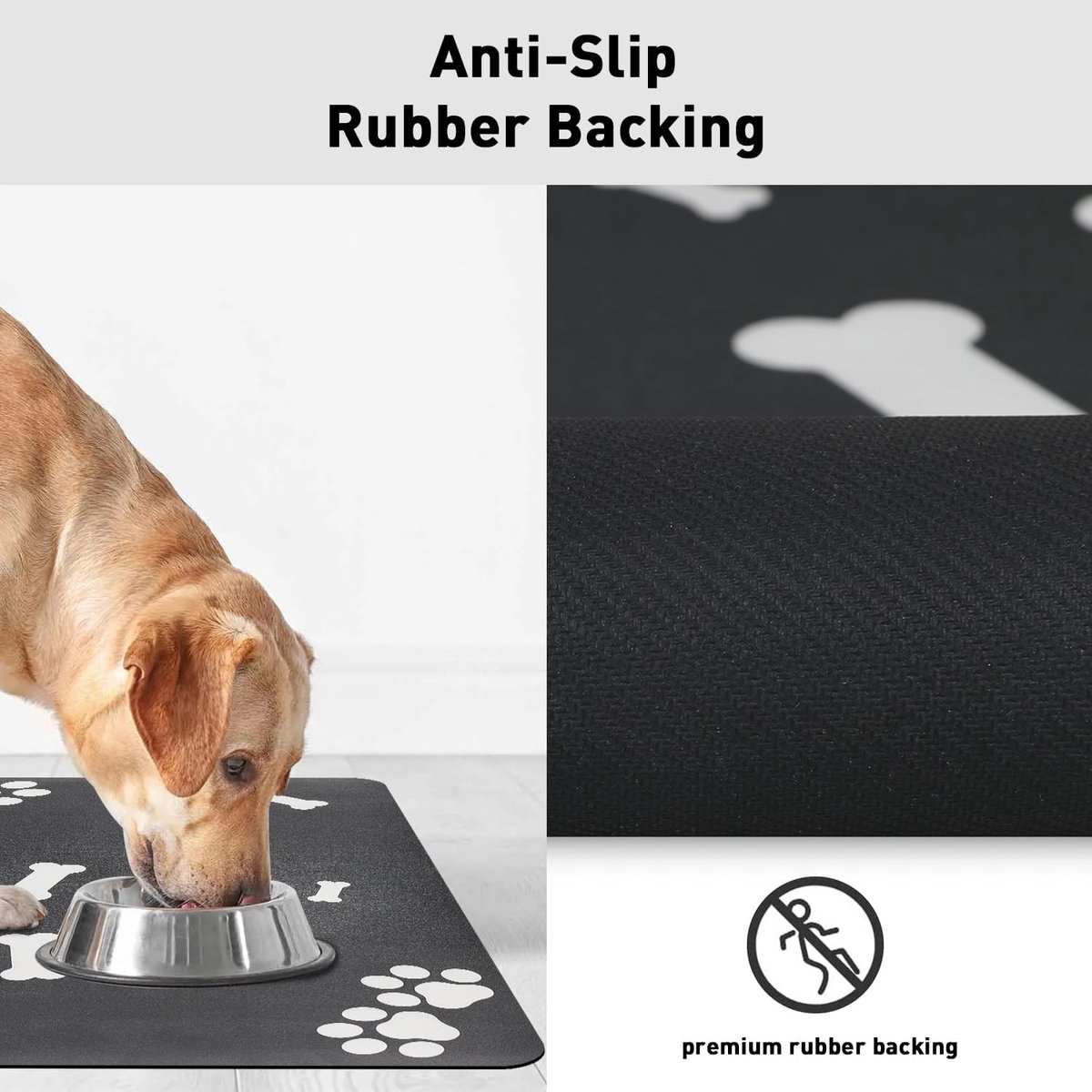 Voedingsmat voor Huisdieren - Donkergrijs - 40 x 60 cm - Super Absorberend en Sneldrogend - Voor Honden en Katten