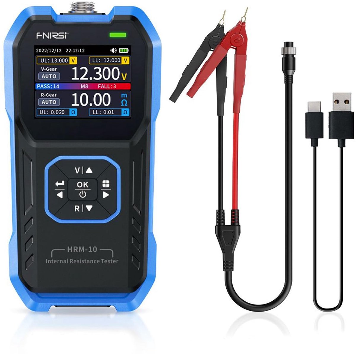 Batterijtester - Zwart - 100 V 200 Ω - Digitale Interne Weerstandsmeter voor Diverse Batterijen - Voor Thuisgebruik