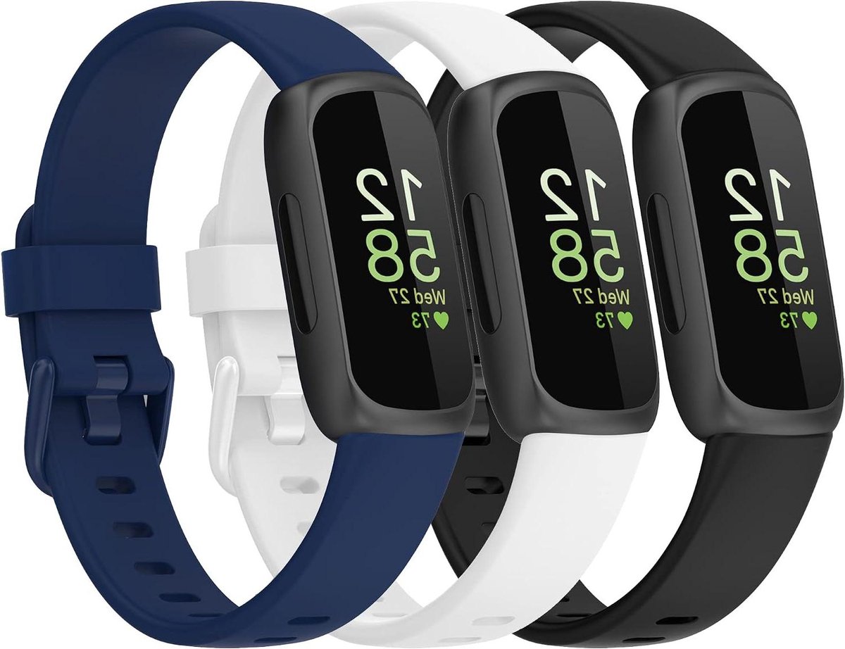 Horlogebandjes - Reservebandjes Smartwatch - Smartwatch Gebruik - Snelsluiting - S/L Maat - Zwart