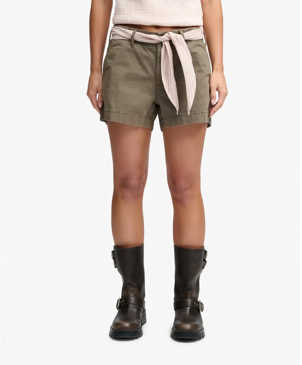 Superdry Classic Chino Shorts Dames Korte broeken Groen