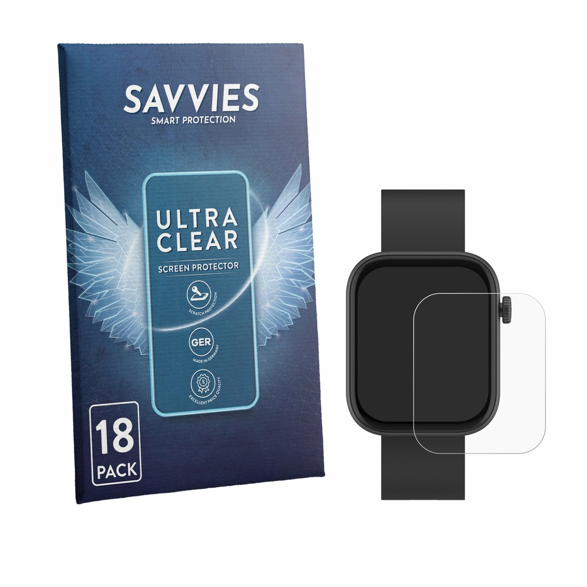 Savvies - Screenprotector voor Denver SWC-185B - Folie Beschermfolie transparant 18 Stuks
