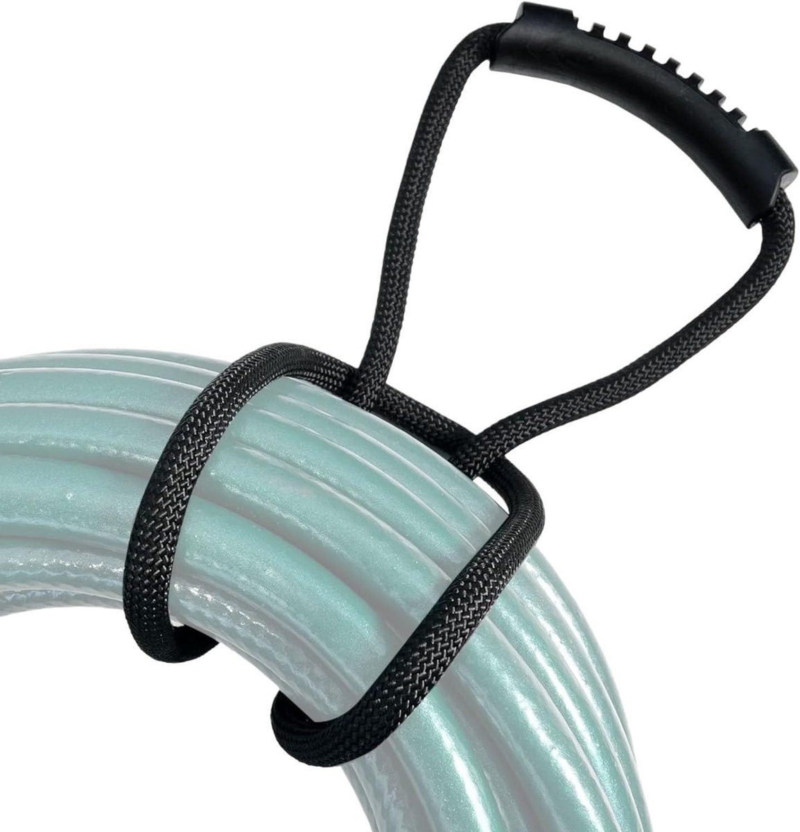 Slanghanger Touw - Opbergriem Kabelhouder - Slangen Organiseren - Robuuste Nylon Afwerking - 60 cm - Zwart