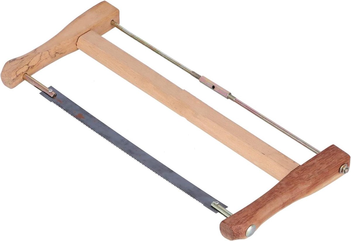 Handzaag Frame - Houtzaag Handgereedschap - Houtbewerking Klussen - Teak Hout Frame - 41x18x3 cm - Niet gespecificeerd