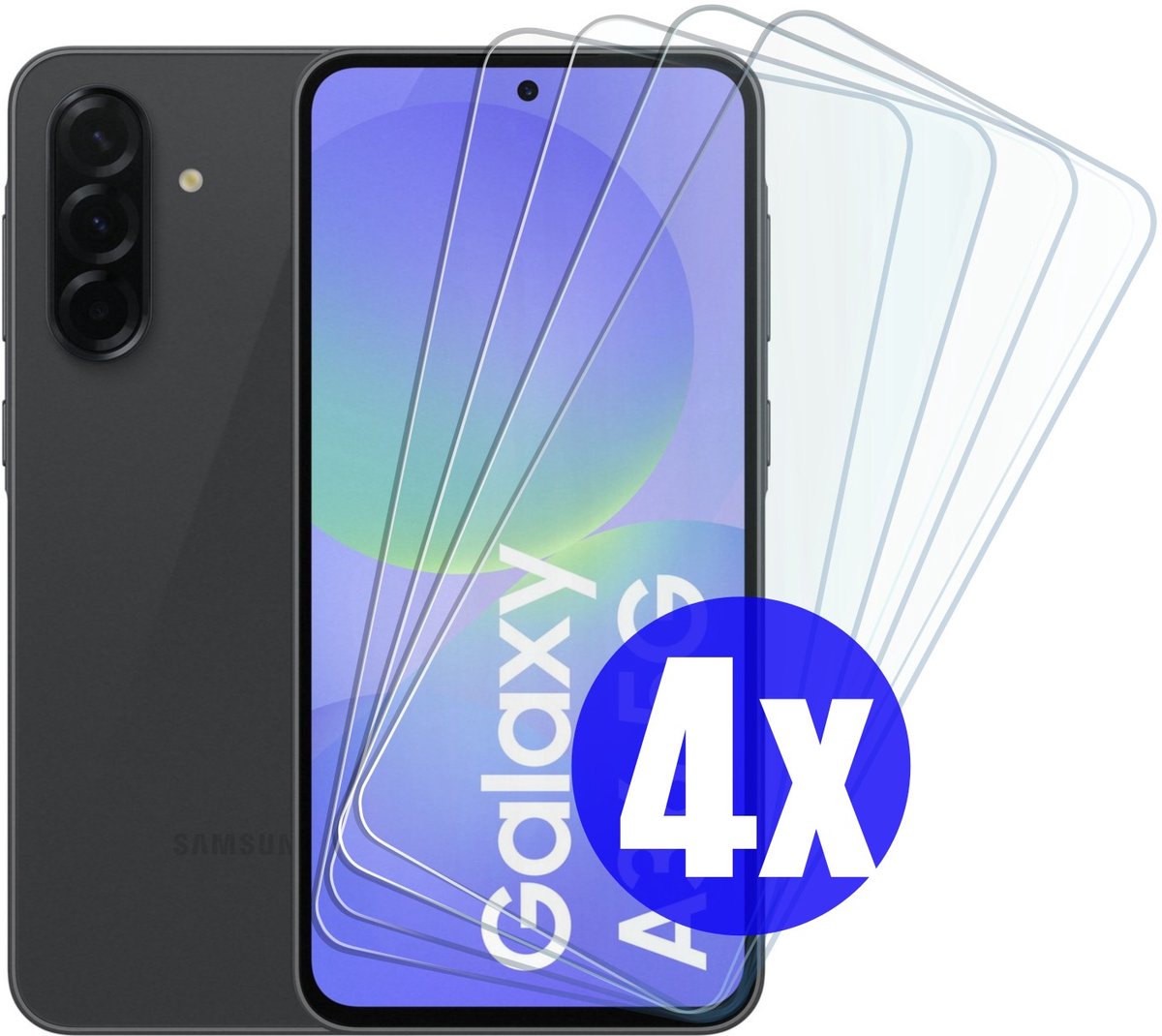 Screenprotector geschikt voor Samsung A36 - Gehard Glas - Tempered Glass Armor Screen Cover - 4 Stuks