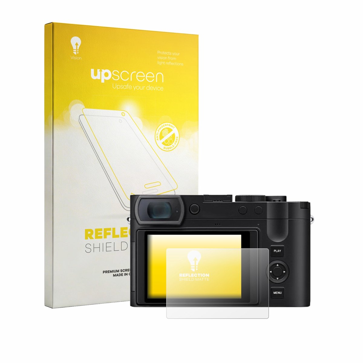 upscreen - Screenprotector voor Leica Q3 Monochrom - Folie Beschermfolie anti glare matte