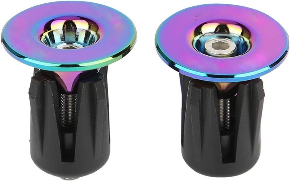 Bicycle Handvat Einde Stops - 1 Paar Fietshandvat Grip Einde Schroefpluggen en Caps voor Fietsaccessoires, Kleurvol en Duurzaam Design
