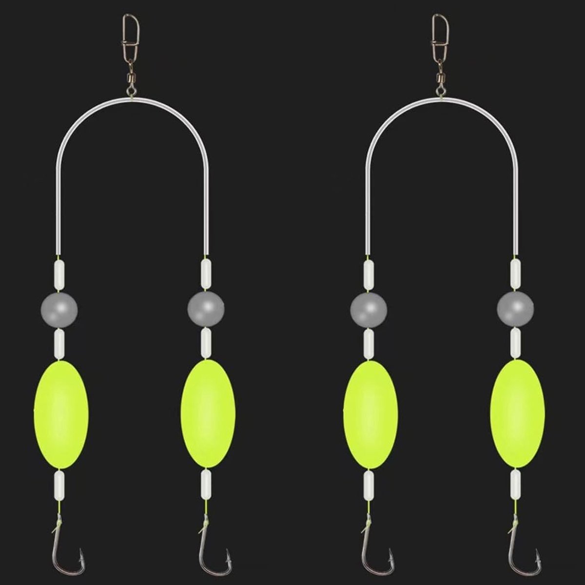 Reverse Bottom Rig met Dubbele Haak voor Karpervissen, Anti-Tangle Haar Rigs en Stevige Vissenhaak