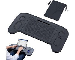 Eetblad Voor Auto - Autobord Laptop Houder - Eten Werken Reizen - Opvouwbaar Ontwerp - 65x37cm - Zwart