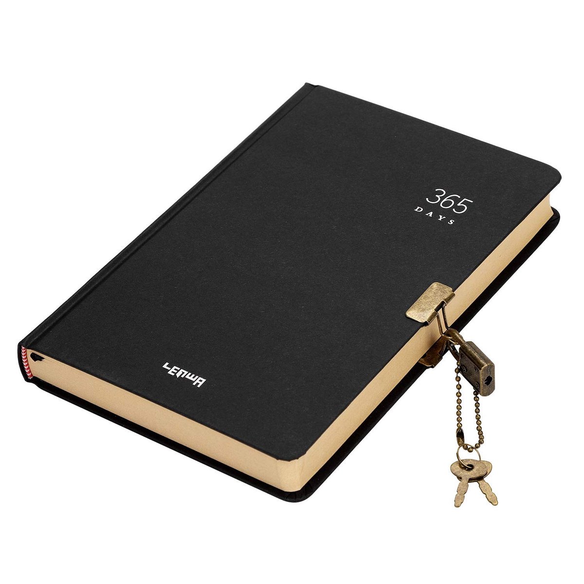 Dagboek met slot - Kraftpapier - A5 - Blanco notitieboek met verdikte pagina's - Voor persoonlijk gebruik en reizen