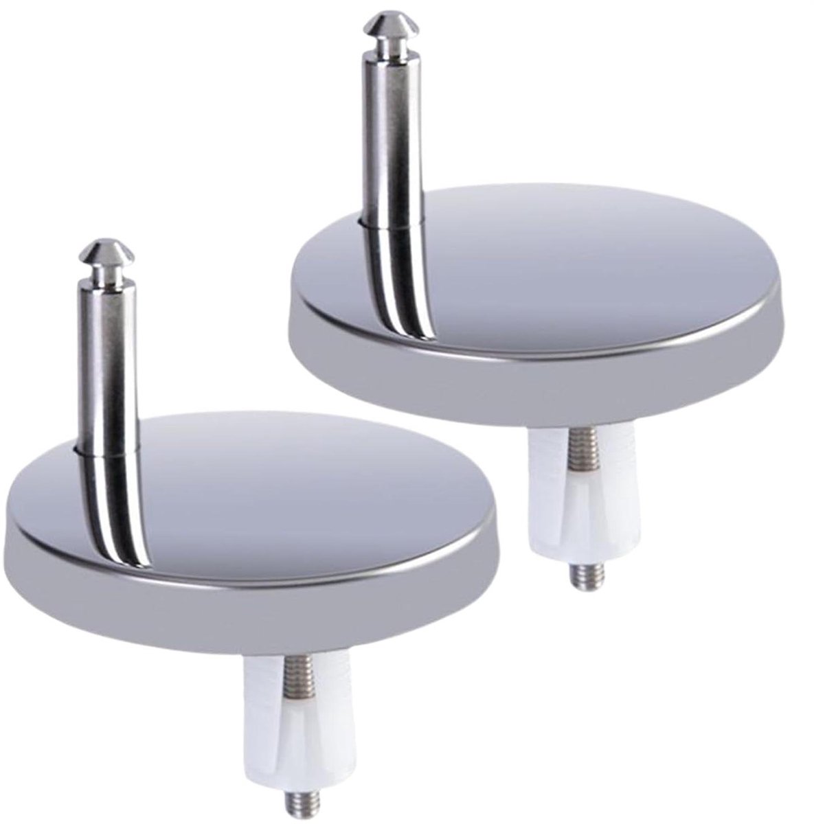 Toiletbril Bevestigingsset - Toiletbril Scharnieren - Badkamer Reparatie - Verzonken Gaten - 2 Stuks - Wit