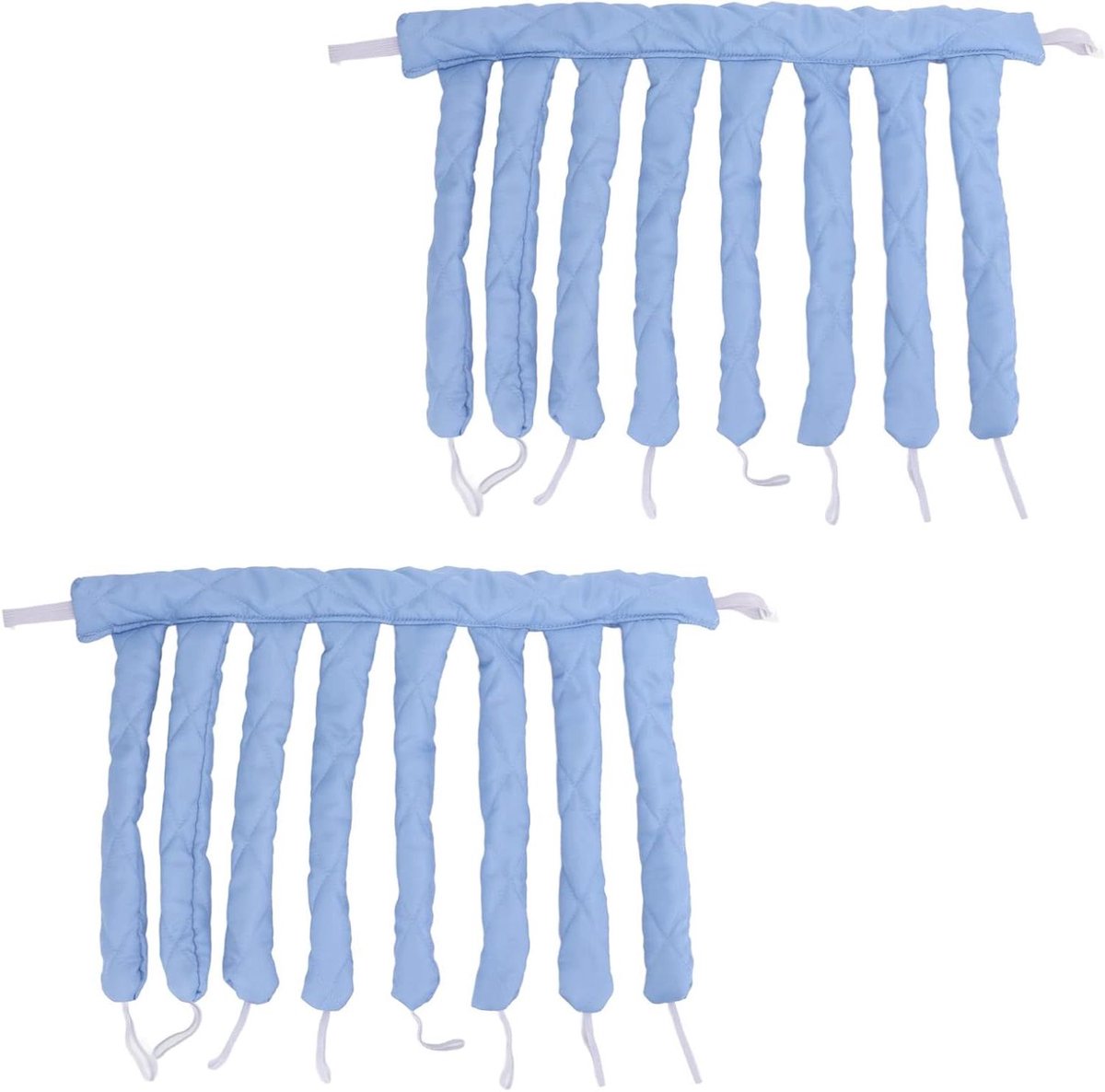 Hittevrije Krulset - Haarrollers Hoofdband - Stijlvolle Krullen Maken - Schadevrij voor het Haar - 2 Stuks - Blauw