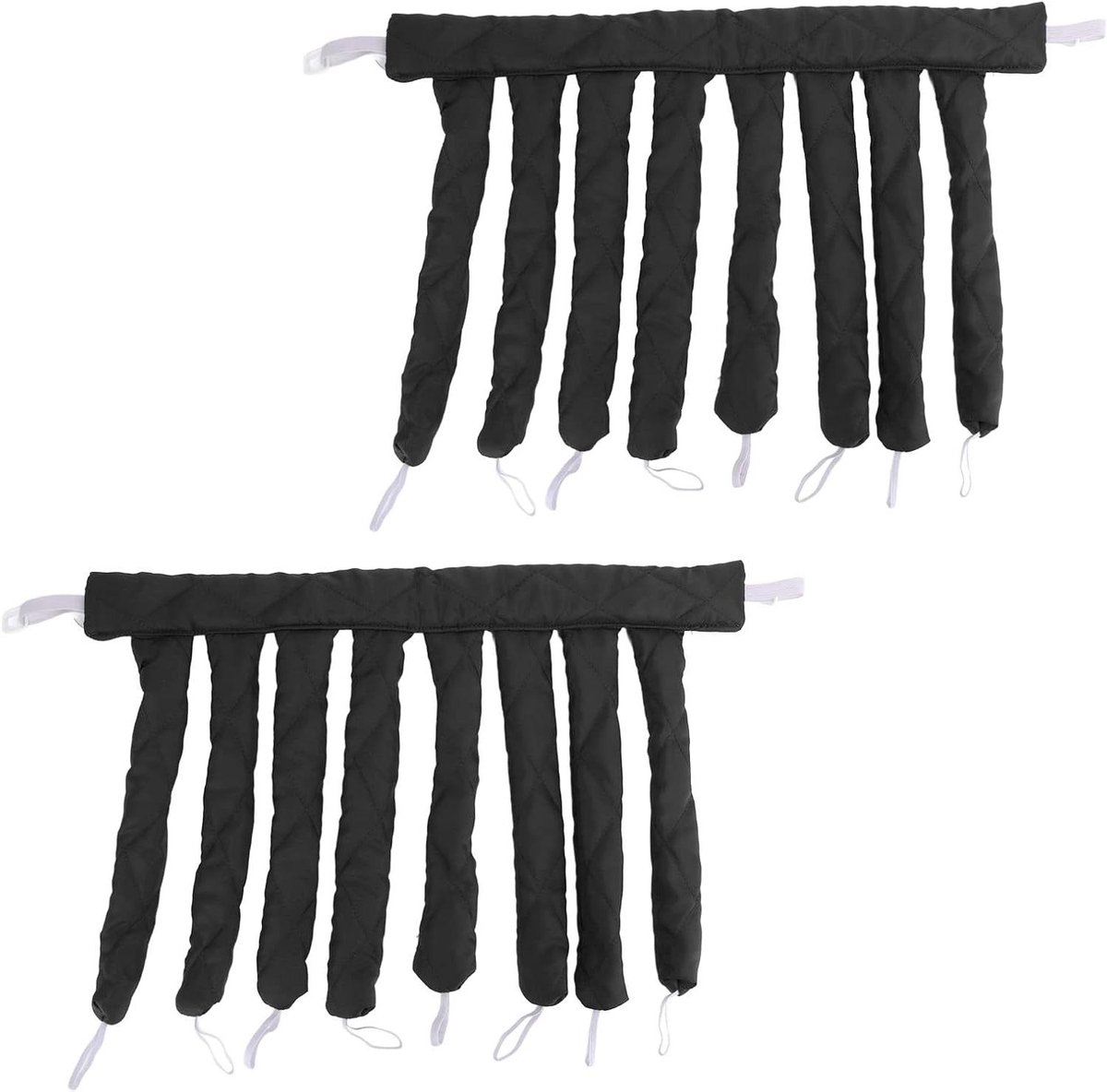 Hitteloze Haarroller Set - Krul Hoofdband - Haar Stijlen - Geen Hitteschade - 8 Krulstaafjes - Zwart