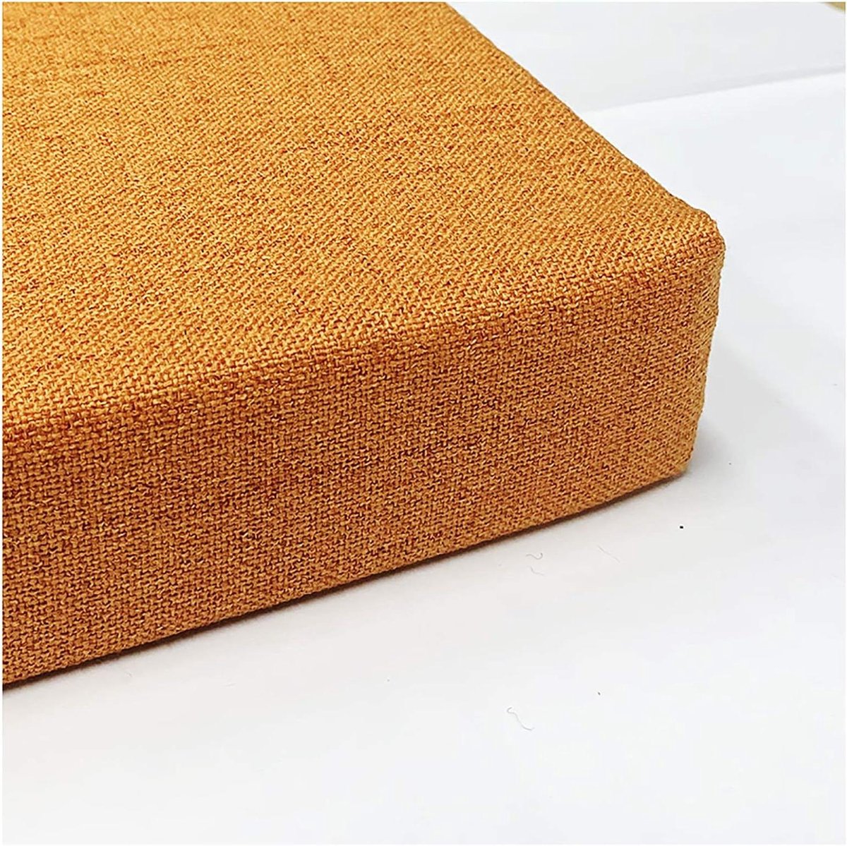 Zitkussen Bank - Kussen Bankstel - Comfortabel Zitten - Hoge Veerkracht Schuim - 180x35x15cm - Oranje