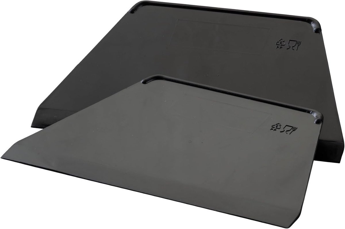 Deegmesje - Wit - 22 cm - Kunststof trapeziumvormig - Voor bakken en decoreren