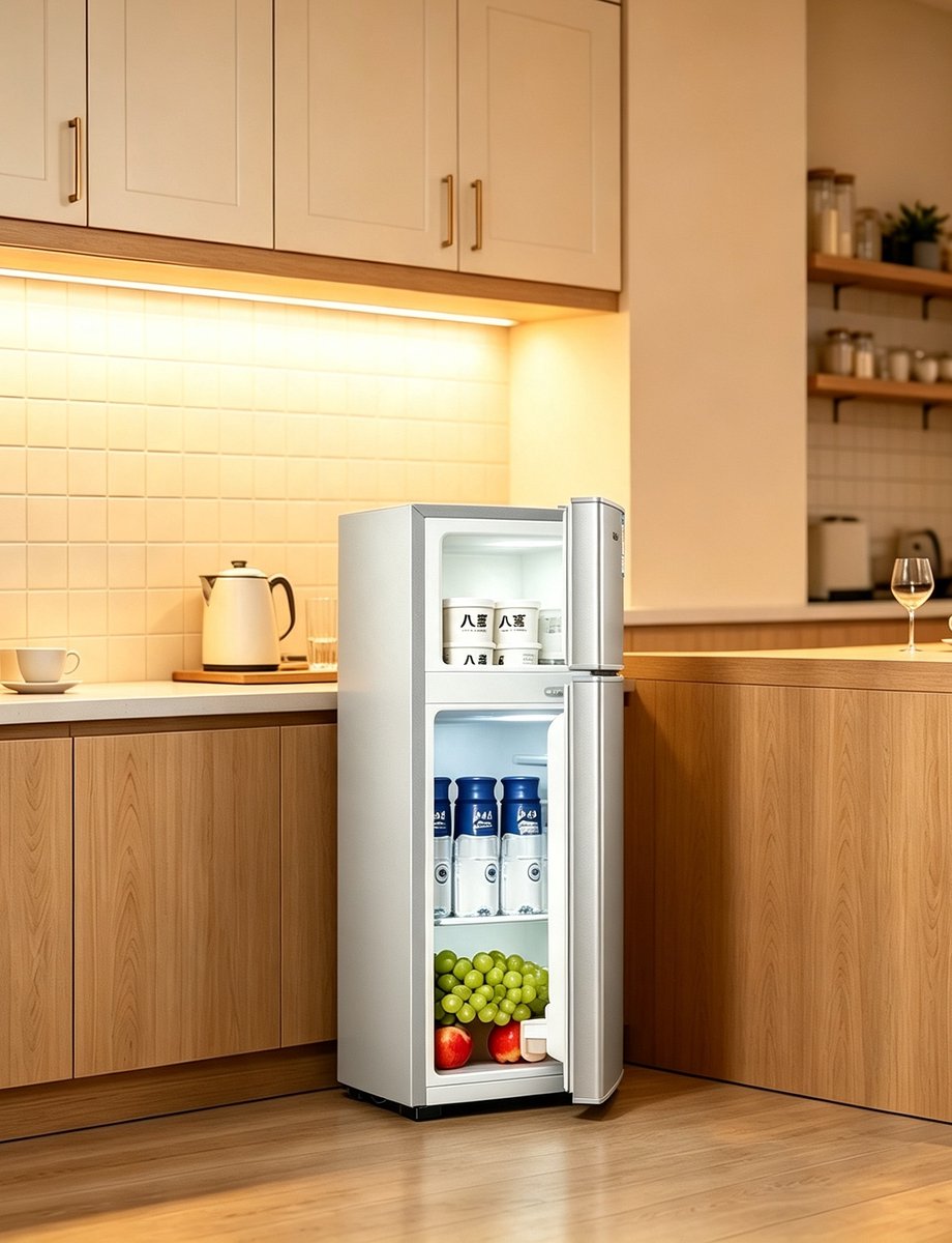 Deze compacte minikoelkast met dubbele deur en vriesvak heeft een inhoud van 43 liter en is ruimtebesparend waardoor hij geschikt is voor slaapkamers woonkamers keukens kantoren en studentenkamers Afmetingen 67*39*35,5 cm zilver)