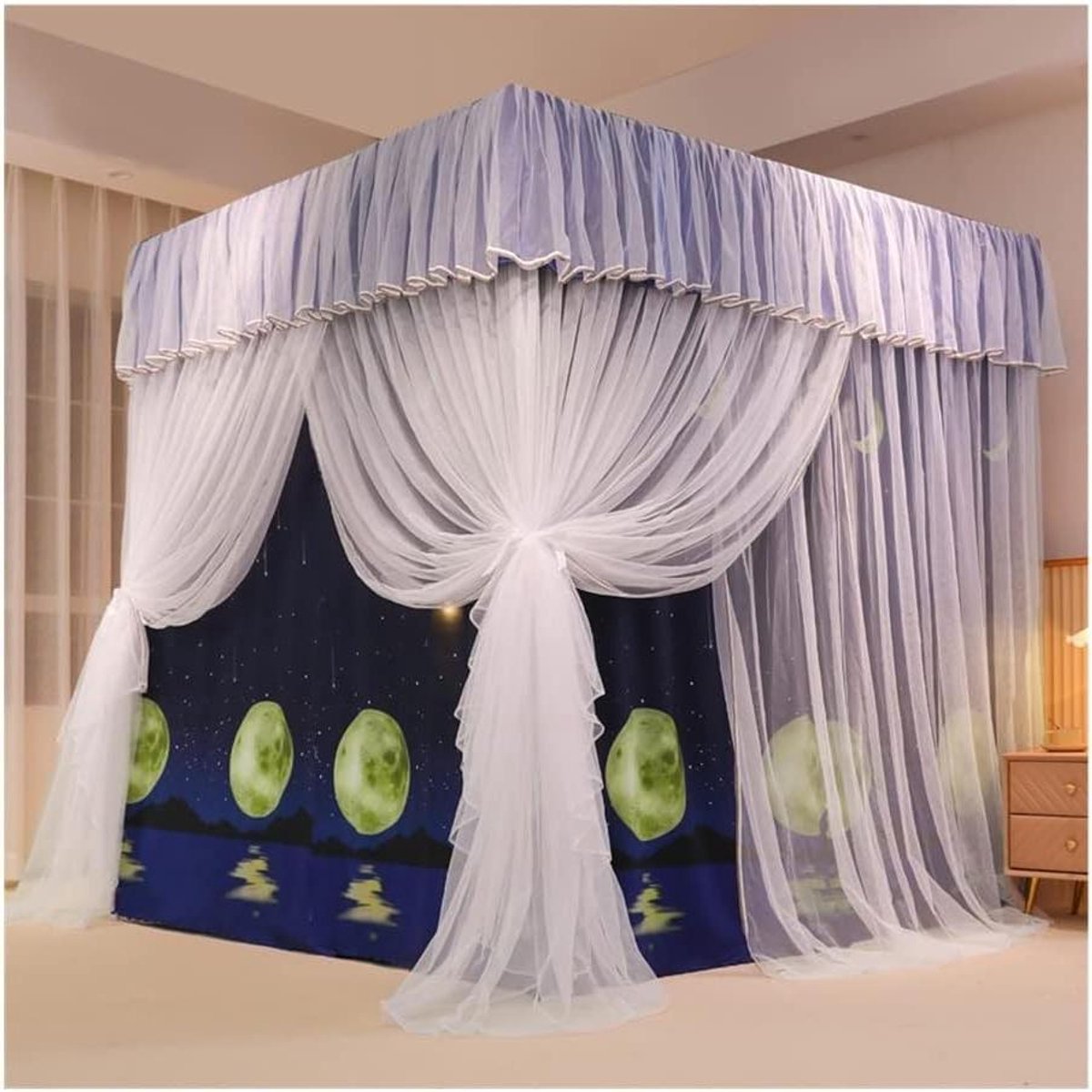 Klamboe Bed - Bedhemel Luifel - Slaapkamer Decoratie - Creëert Persoonlijke Ruimte - 1.8x2x2m - Stijl 1