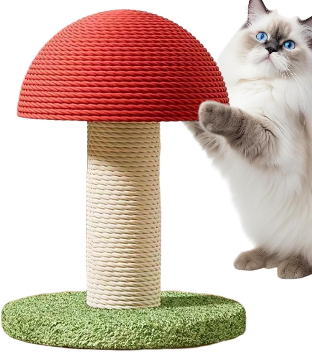 Katten Krabpaal - Krabmeubel Paddenstoel - Krabben en Spelen - Charmant Paddenstoel Design - 30 x 18 x 20 cm