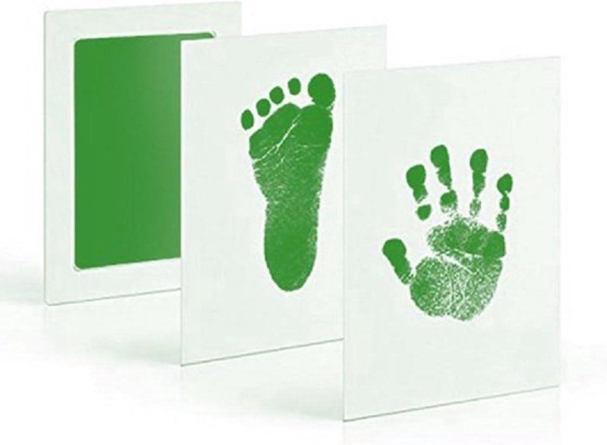 Baby Handafdruk Kit - Voetafdruk Set - Herinneringen Maken - Veilig Inkpatroon - 1 Stuk - Groen