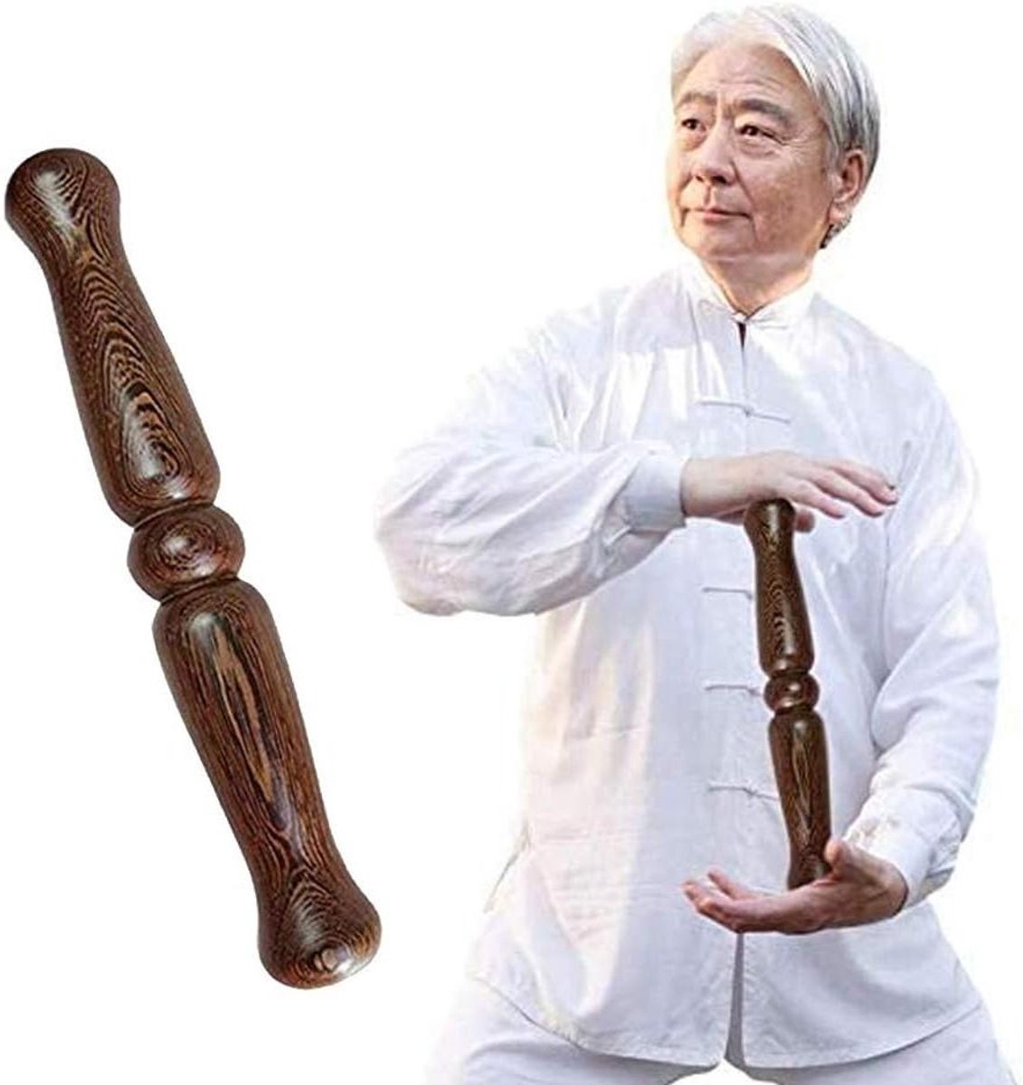 Tai Chi Liniaal - Oefenliniaal Qigong - Tai Chi Beoefenen - Handgemaakt Hout - 33 x 5 cm - Natuurlijke Houtkleur