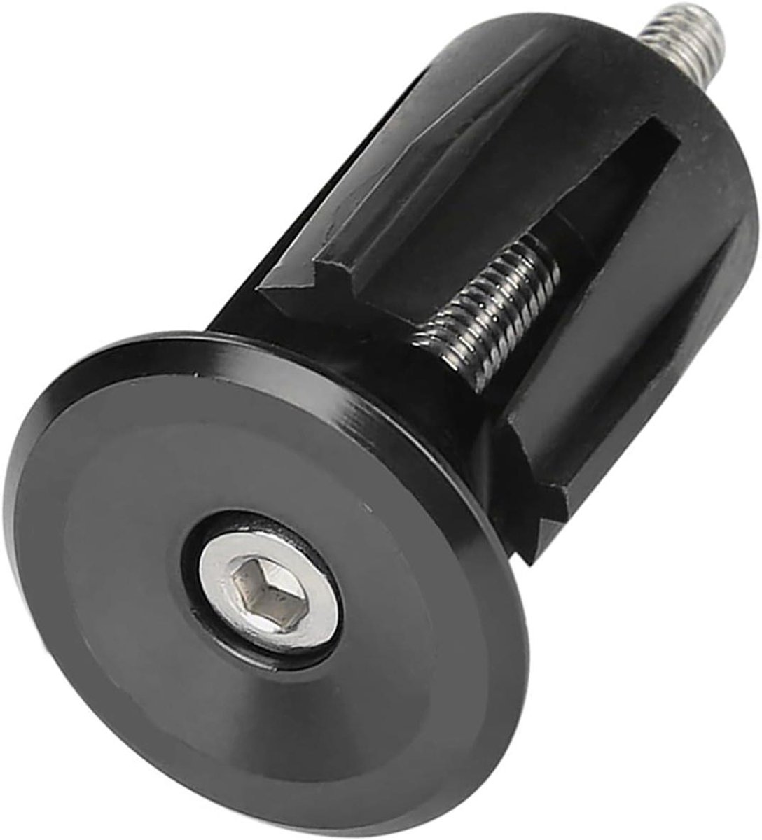 Fiets Stuurdoppen - Stuureindpluggen Fiets - Fietsen Beschermen - Hoge Sterkte Aluminium - 44 x 24 mm - Zwart