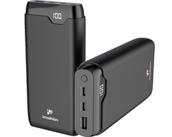 imoshion® Powerbank 27.000 mAh - 30W Ultra Snellader - USB C / USB A - Toegestaan in Vliegtuig - Powerbanks - Universeel - Noodpakket