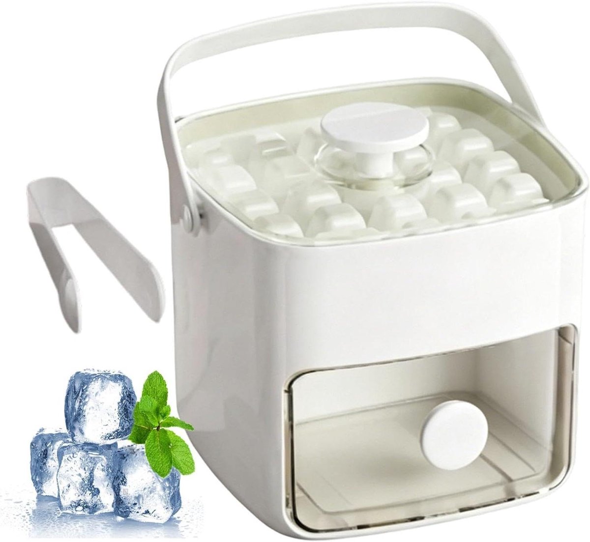 IJsblokjesmaker - Drankbereidingsgadget IJsvorm - Dranken Koelen - Snelle en Schone Verwijdering - 17.1 x 17.1 x 15.4 cm - A
