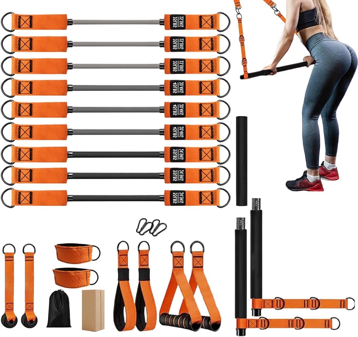 Pilates Bar Set - Fitness Bar Trainingsstaf - Spier Training - Flexibel Trainingsontwerp - 1.43 kg - Niet gespecificeerd