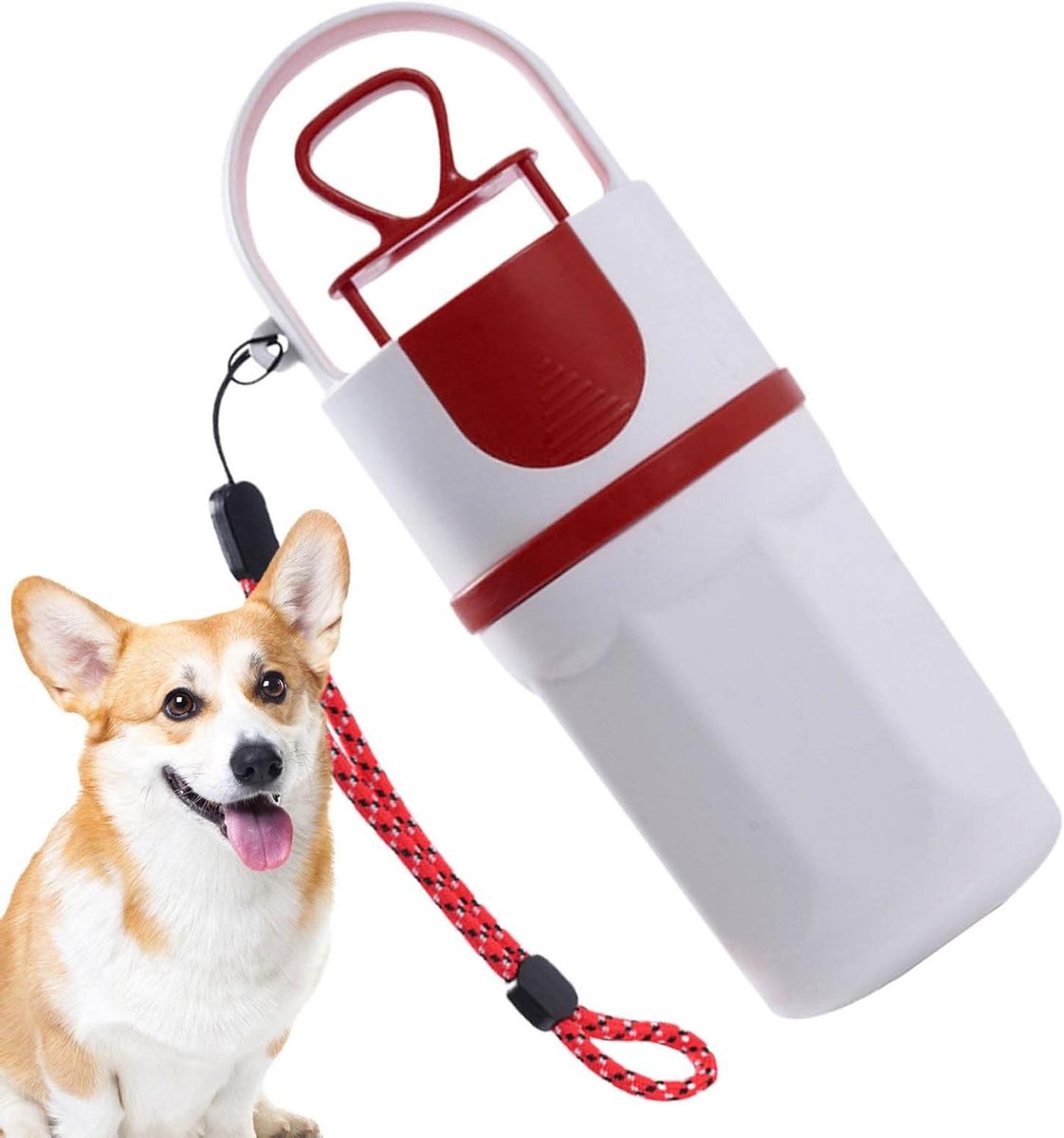 Hondenpoep Schep - Poepgrijper Afvalzakhouder - Honden Uitlaten - Geen Contact Ontwerp - 22 cm Hoog - Lichtgrijs