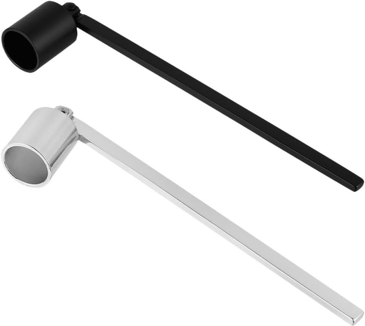 Kaarsendover met Handvat - Kaarsblusser Vlamdover - Kaarsen Doven - Lange Steel - 17 cm - Zwart
