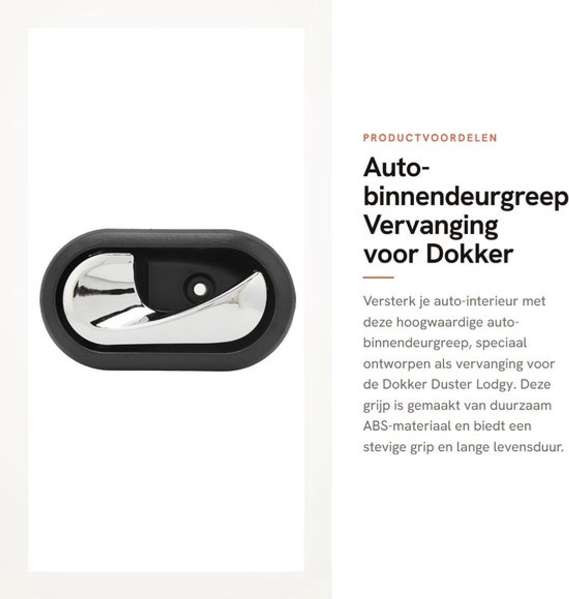 Auto-binnendeurgreep Vervanging voor Dokker Duster Lodgy