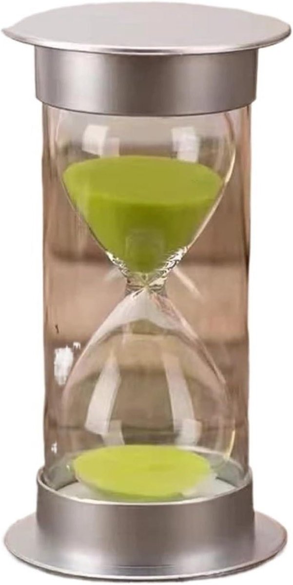 Zandloper Timer - Uur Glas Keuken - Tijd Management - Decoratief Ornament - 15 minuten - Groen