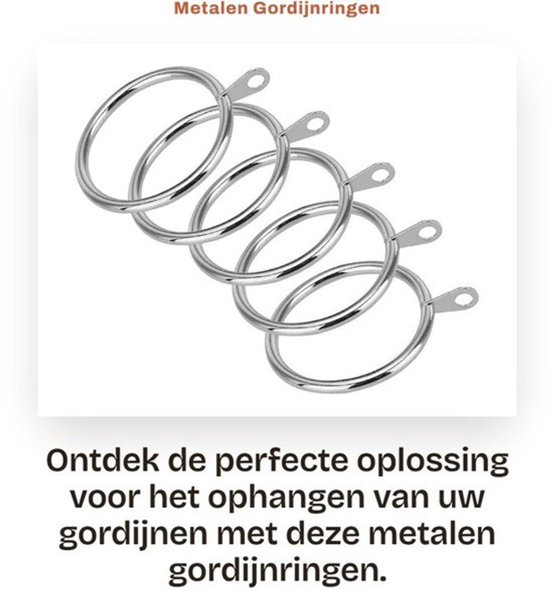 Gordijnringen Metalen - 32MM Interne Diameter - 40 Pack - Duurzaam - Goed Afgewerkt - Eenvoudig Te Gebruiken - Gordijnhaken