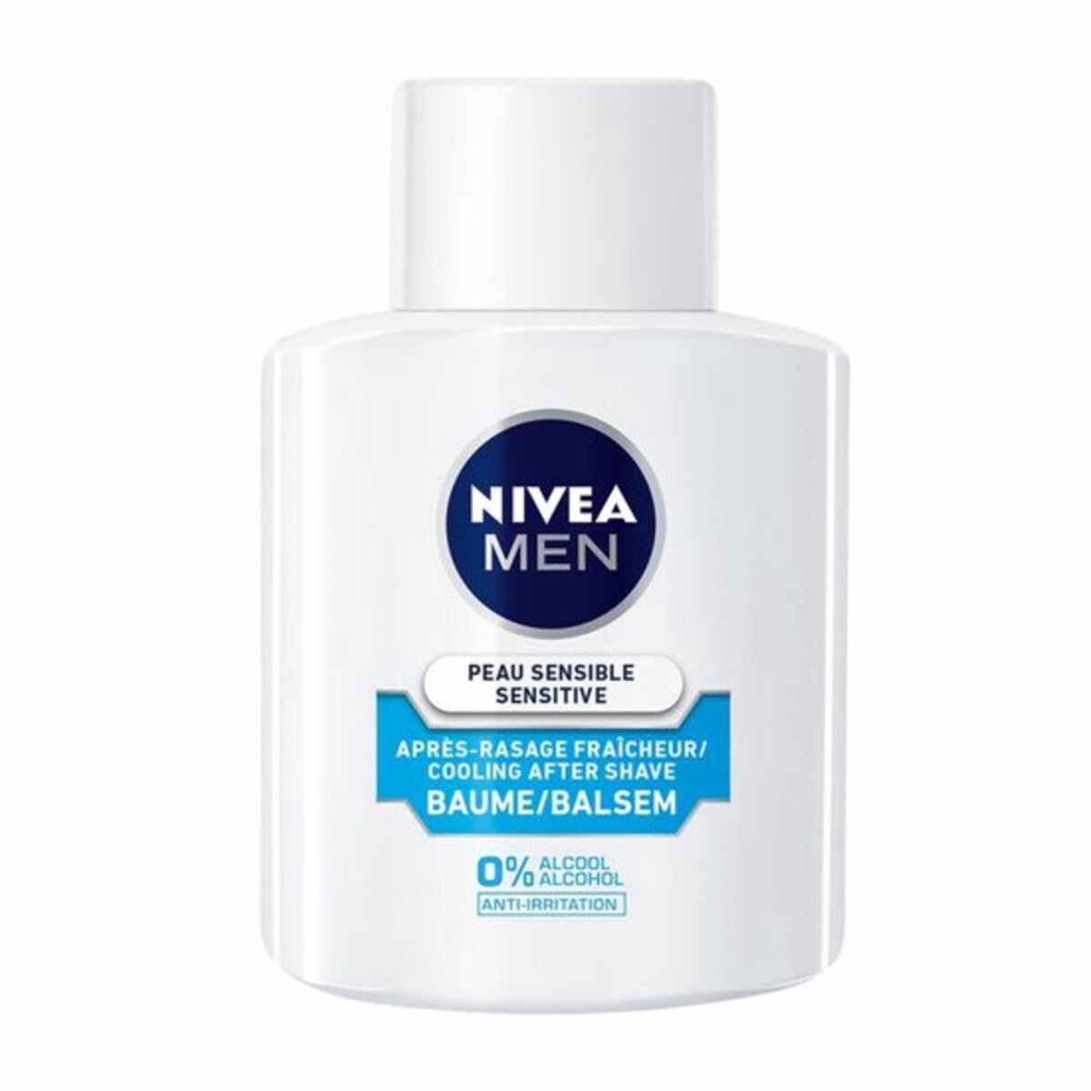 NIVEA Men Aftershave Balsem Sensitive Cooling Zero Alcohol - 3 x 100 ml - Voordeelverpakking